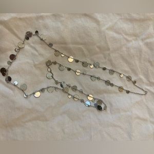 Lia Sophia long silver necklace